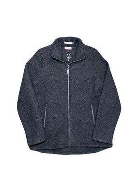 Ibex Women’s Boiled New Wool Jacket Full Zip Outdoor Coat Gray Large USA Made